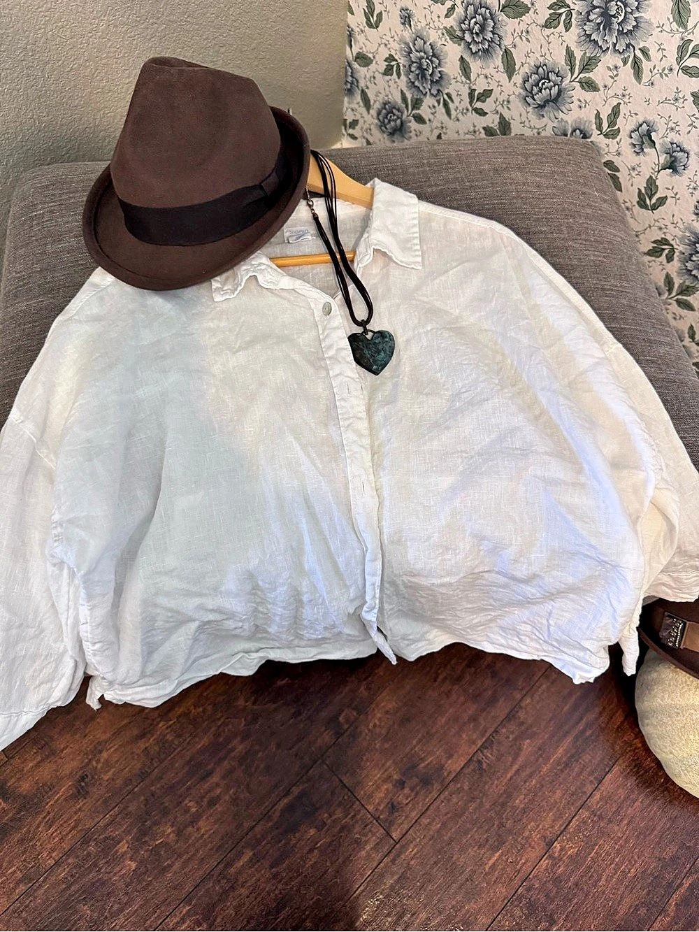 Sigrid Olsen Linen Button Down Shirt Size XL